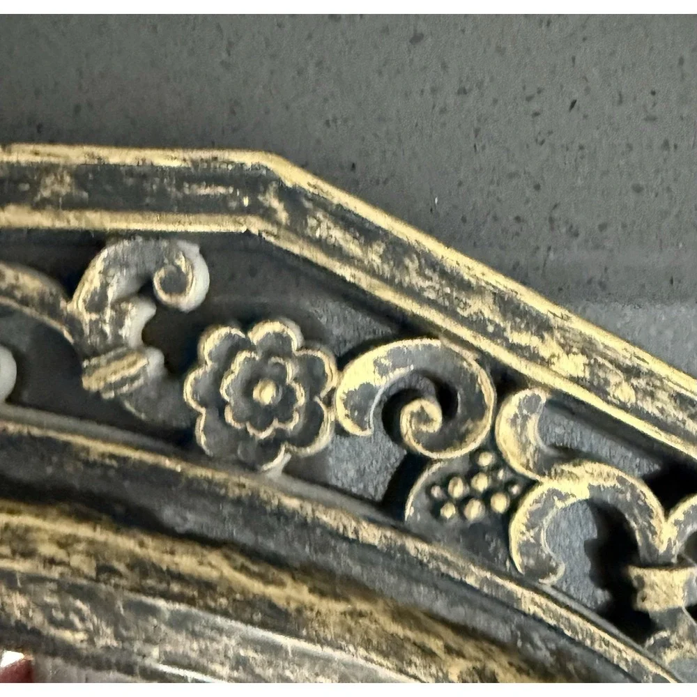 Vtg Syroco MCM Mirror #4912 Gold Ornate Hollywood Regency USA Wall Decor 22